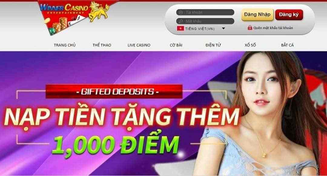 Giao diện cuốn hút người dùng tại nhà cái Winner